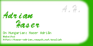 adrian haser business card